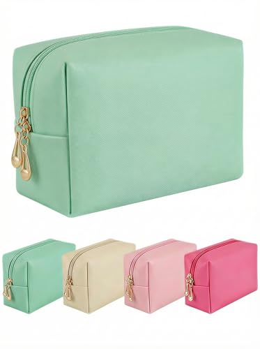 JKHFSAH Small Travel Makeup Bag, Waterproof Solid Color Cosmetic Bag, Compact Lightweight Toiletry Pouch for Women, Ideal Gift for Besties, Mother’s Day, Wedding Favors