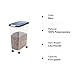 IRIS USA Airtight Dog Food Storage Container, Up to 38 lbs, Attachable Wheels, For Dog Cat Bird and Other Pet Food Storage Bin, Keep Fresh, Translucent Body, Easy Mobility, Navy