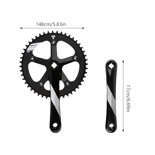 Kit de manivelle en aluminium 48T et 17 cm pour le cyclisme de route et de ville