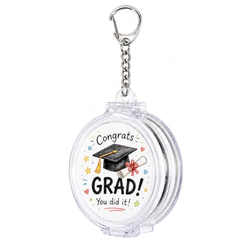 2.25" Pin Button Display Case, Clear Acrylic Stand-Up Holder with Keychain for Birthday, Campaign, Event, Souvenir & Collectible Buttons, Protective Storage Case for Digital Badge