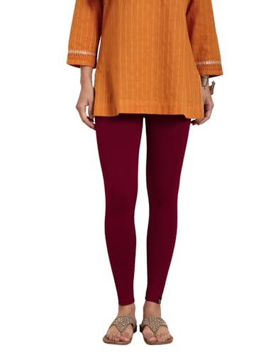 Image of TWIN BIRDS Super Stretchable Cotton Elasthane Fabric Ankle Length Leggings for Women