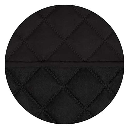 Image of PureFit Reversible Quilted Oversized Recliner Sofa Cover, Water Resistant Furniture Protector, Washable Couch Cover with Elastic Straps for Kids, Pets (Large, Black /Black)