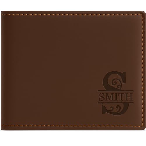 Personalized Leather Wallet For Men, Custom Slim...