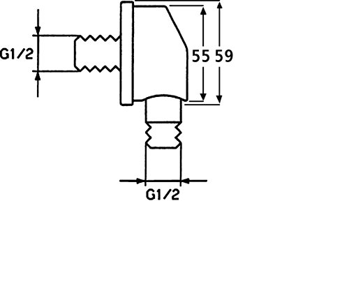 Hansa 52520100 Wandanschlussbogen – Ansicht 2