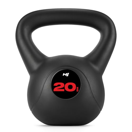 Hop-Sport Kettlebell 420 kg | Vinyl-Kugelhantel | Schwunghantel aus Kunststoff ergonomischer Griff Training & Fitness für Zuhause Damen & Herren