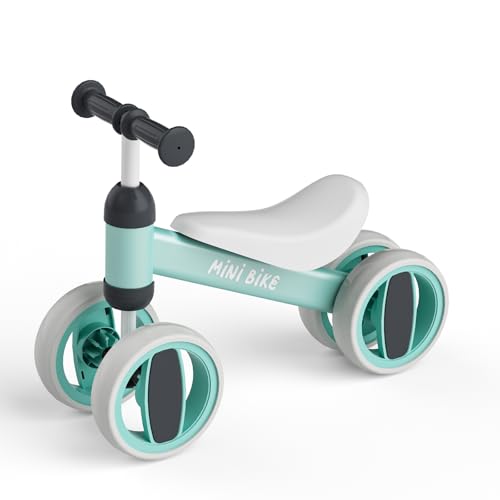 Image of SIMATE Balance Bike Toys for 1 Year Old Boys Girls, 12-24 Month Toddler Ride on Toys, 4 Silent Wheels & Soft Seat, First Birthday Gifts for Baby Girls Boys