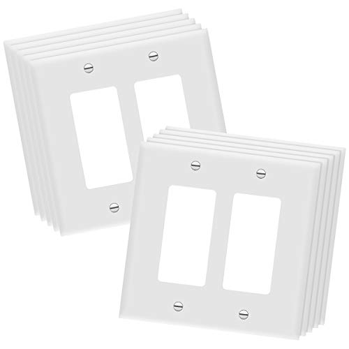 ENERLITES Decorator Light Switch or Receptacle Outlet Wall Plate, Size 2-Gang 4.50" x