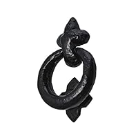 Old Hill Ironworks 95mm Antique Ring Door Knocker - Black