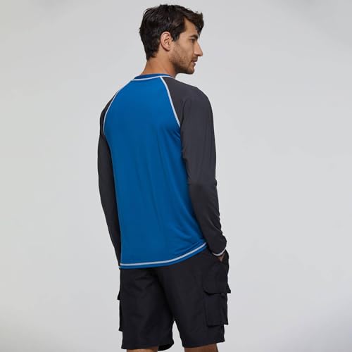 Men's Swim Shirts UPF 50+ UV Sun Protection Rash Guard Quick Dry Long Sleeve Athletic Fishing Hiking Running T-Shirts4