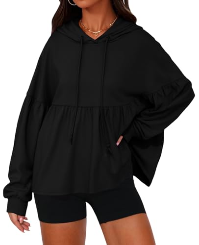 Fisoew Womens Oversized Hoodies Sweatshirts Casual Lantern Long