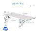 Suptek Clamp-on 9.5 x 23.6 inch Desk Extender, Wrist Support, Foldable Keyboard Tray Platform, Suitable for Office Desks, White, DSF3LW