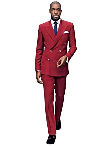 Costume de banquet élégant veste double boutonnage pour homme raffiné