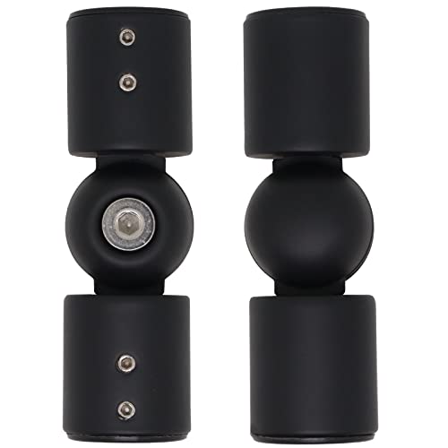 Benliudh Corner Curtain Rod Connector 1 Inch, Heavy Duty Elbow Curtain Rod Bracket For Bay Window, L Shaped Shower Curtain Rod Connector (Black,2Pcs) #TOP5