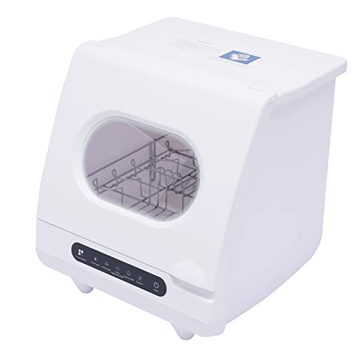 Countertop Dishwashers, 7.8L/2gal Compact Portable Dishwasher Built-in Water Tank & Inlet Hose, 360° Streak-Free Deep Cleaning with Baby Care, Fruit Washing, Hot Air-dry Storage