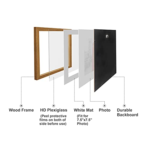 Relwaso 12X12 Picture Frame Display Pictures 8X8 With Mat Or Photos 12 X 12 Without Mat, Square Wooden Picture Frames For Wall Mounting #TOP1