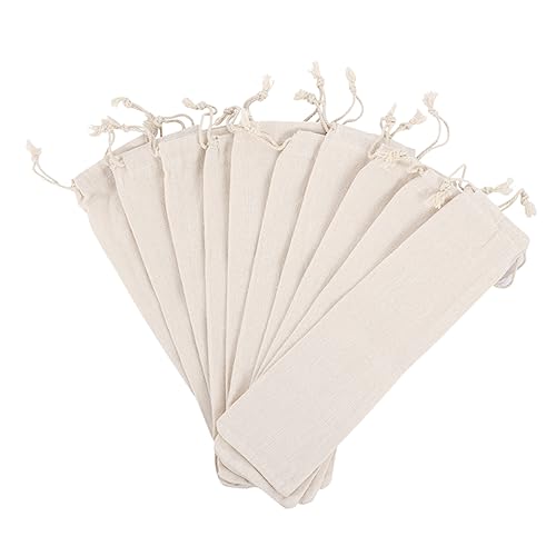 Ciieeo 15 Piezas bolsa de almacenamiento de bolsas de vajilla bolsas de bebida bolsas bolsa de utensilios storage bags bag bolsa de lino bolsa de Sabana de algodon Beige