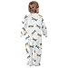 Emelivor White Dragonflies Baby Newborn One-Piece Pajamas Footie Long Sleeve Romper Pjs for Boy Girls Kids