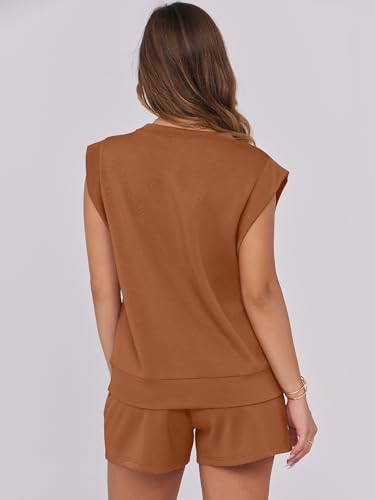 Image of ANRABESS Two Piece Sets for Women 2026 Summer Short Lounge Set Casual Beach Vacation Outfits Spring Sweatsuits Tracksuit