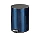 PYAIXF Okrągły kosz na śmieci z pedałem, 12 l metalowy efekt One Touch Deco kosz na blat stalowy rama blat kosz na odpady szafka do sypialni kuchni niebieski-8 l||22,5 x 30 cm