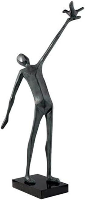 QTBH Chinese feng Shui Statue Sculpture Chinese Minimalist Style Free Figure Sculpture Ornaments Modern Office Living Room Study Home Desktop Art