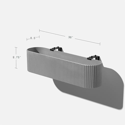Image of Veradek Demi Series Railing Planter - Round Window Box with Bracket