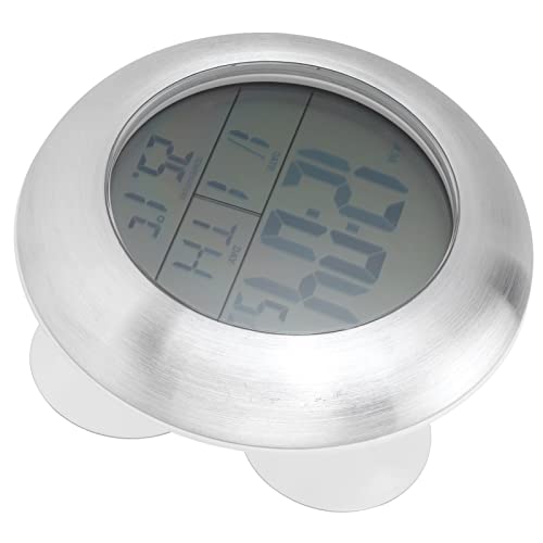 Reloj digital impermeable con pantalla de temperatura y calendario para colgar en la cocina 4