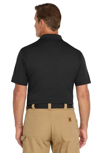 CornerStone Unisex Industrial Snag-Proof Pique Polo, Black, Small3
