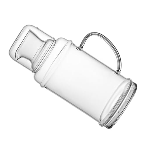 TEMPNAP 耐冷耐熱ガラス水差し 家用透明ピッチャー 丈夫で変形しにくい水瓶 おしゃれな飲料用ジャグ にも適した密閉設計