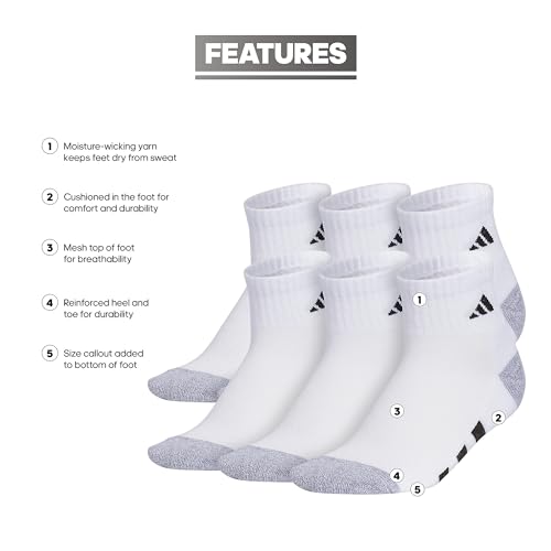 Adidas IR0928-5157863B Athletic Cushioned Quarter Socks thumb #1