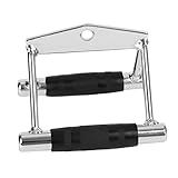 Double D Row Handle Cable Machine Attachment for Gym, V Bar Cable Attachment– Non Slip Handle & 367° Steel Swivel