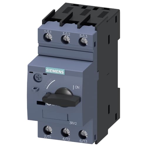 Protector de motor Siemens 3RV20211KA10 de 3 polos para 1 o 3 fases, 690 V AC, 12.5 A Sirius miniatura 1
