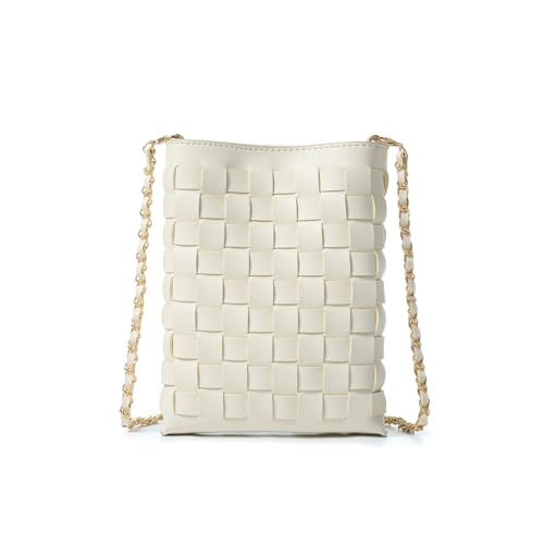 Image of Woven Small Crossbody Bags Cell Phone Purse for Women Teen Girls Small Shoulder Phone Bag