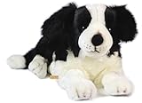 Border Collie ca. 46 cm Plüschtier Kuscheltier Stofftier Plüschhund von Zaloop® (liegend A10)
