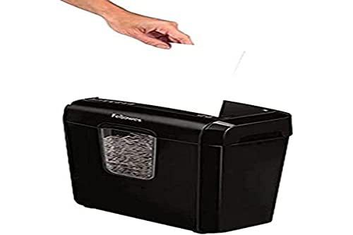 Destructora trituradora de papel, corte en partículas, 6 hojas, capacidad 11 L, color negro