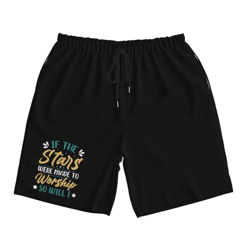 If The Stars were Made to Worship So Will I Men's Quick-Dry Board Shorts 7