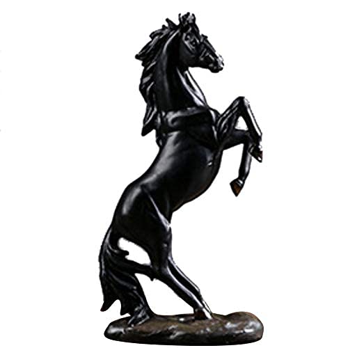 JUZZQ For Office Garden Family Room Abstract Ornaments Figurines Art Gift Galloping Horse Statue for Home Decor Modern Horse Figurine Sculpture Office Decoration Crafts Black