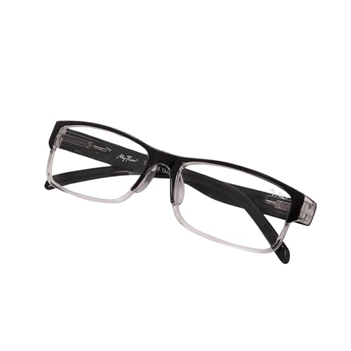 Image of myreen Reading Glasses For Men Women +1 +1.25 +1.5 +1.75 +2 +2.25 +2.5 +2.75 +3 | Full-Rim Reading Power Number Glass For Single Vision | Clear Anti-Reflection Lens