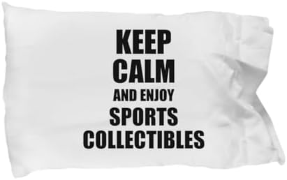 EzGift Keep Calm and Enjoy Sports Collectibles Pillowcase Funny Gift Idea for Hobby Lover Bed Body Pillow Cover Case Set Standard Size image 3