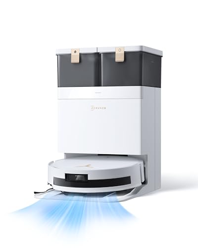 ECOVACS DEEBOT T50 MAX PRO Gen2 Robot Aspirapolvere Lavapavimenti, 18.500Pa, ZeroTangle 2.0, Pulizia Profonda Tappeti, Spazzola Laterale Estendibile e Straccio, Lavaggio Automatico Acqua Calda 40-75℃