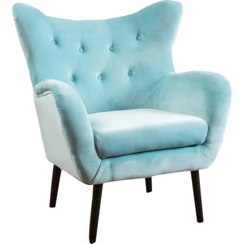 Image of Lakdi The Furniture Premium Velvet Upholstered Accent Chair with Tufted High Back, Modern Mid-Century Armchair & Durable Wood Legs | 5 Years Warranty | Free Assembly - 15185161
