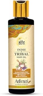 The Indie Earth Indie Tribal (Adivasi) Hair Oil Based On Hakki Pikki Tribe's Hair Care Formula With 50+ Potent Ingredients Including Moringa, Bhringraj, Hibiscus, Heena, Blackseed & Rosemary Oil