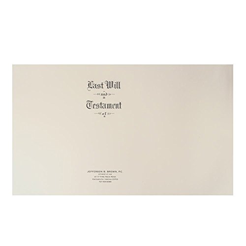 Blumberg Engraved Will or Last Will and Testament Covers, Testament
