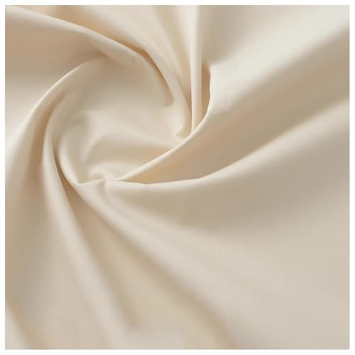 Tissu coton grande largeur 140 cm coloris crème pour coudre vos vêtements et rideaux