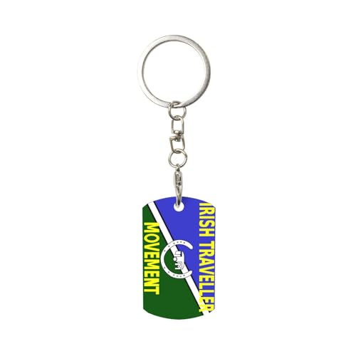 NIENIE Irish Traveller Movement flag Keychain for Men Women Aluminum