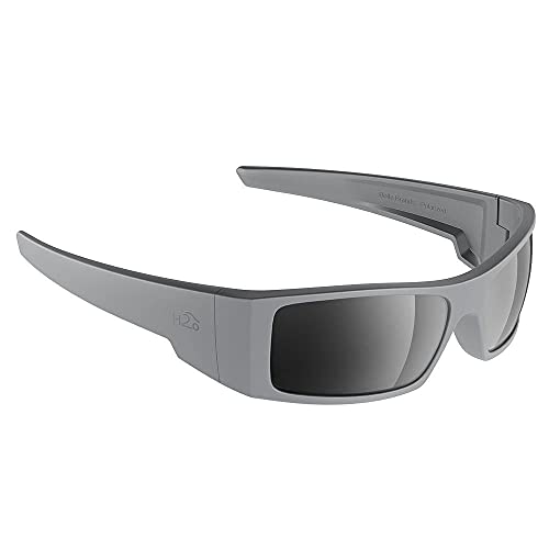 H2014 Polarized Rectangular Sunglasses, Matt Grey, One Size