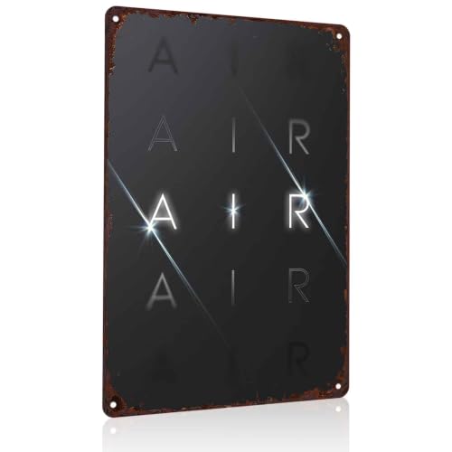 Vintage Minimalist AIR Typography Metal Signs 8X12 In