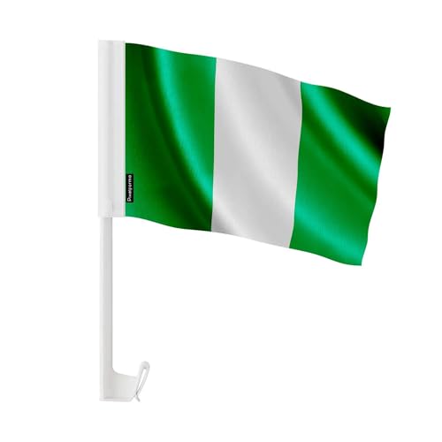 Drapeau voiture Nigeria pour cortège de mariage et fête nationale lot de 20