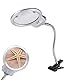 Lupenlampe mit Klemmlupe zum Lesen, Malen, Nähen & Basteln, Puzzle & Hobby Fans