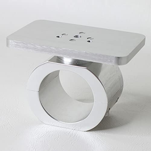 Boat T-top Clamp on mounting Plate Bracket for VHF Antenna Ratchet Mount, Light, Accessory Radar Arch,Universal fit 2".1.9",1.5" tubing Tower