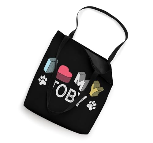 Bolso tote personalizado para amantes de los perros con nombre Toby miniatura 2